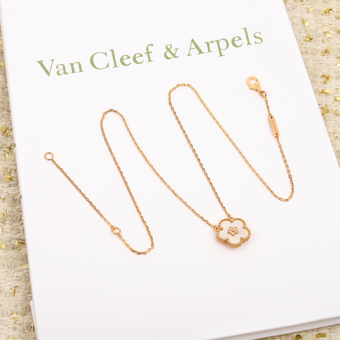 VCNS004 18k Rose Gold vca Lucky spring Necklace bracelet stud earrings - ccjewelryacc