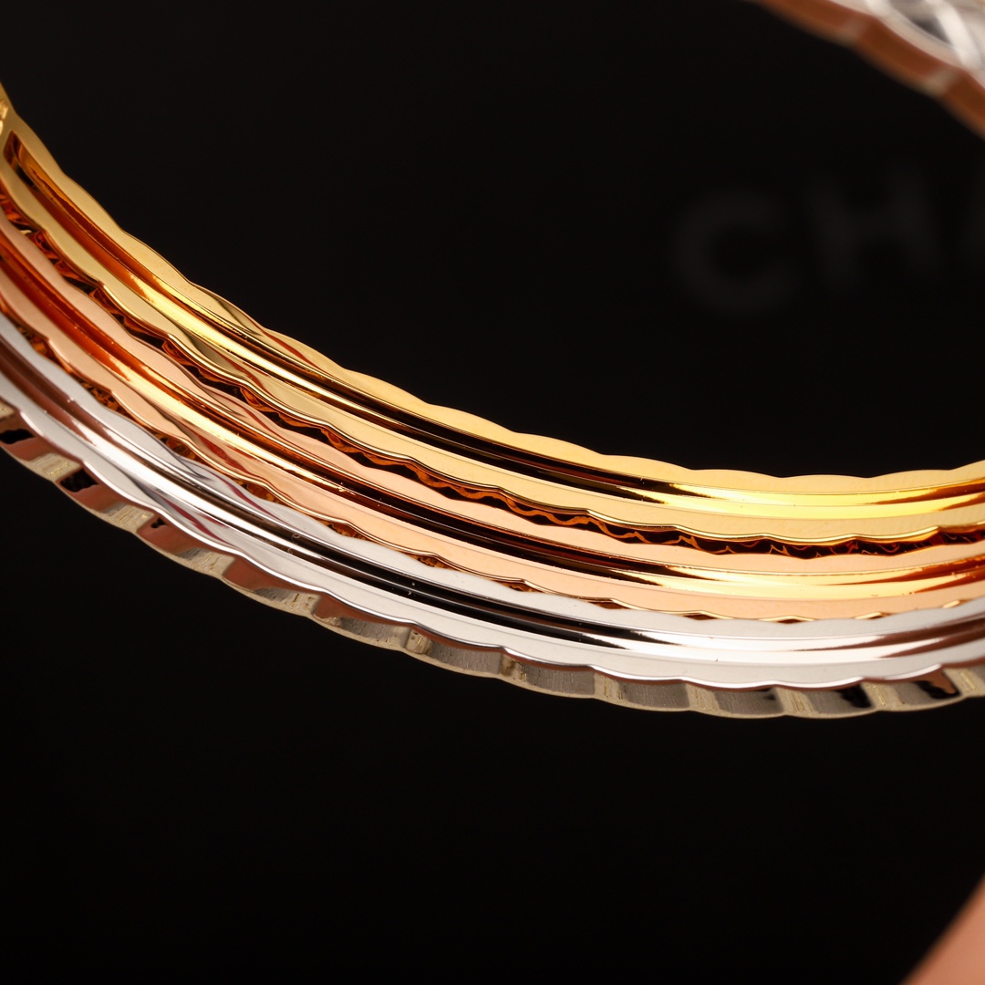 CCSV001 18K Gold Narrow Mini COCO Crush Bangle Bracelet - ccjewelryacc