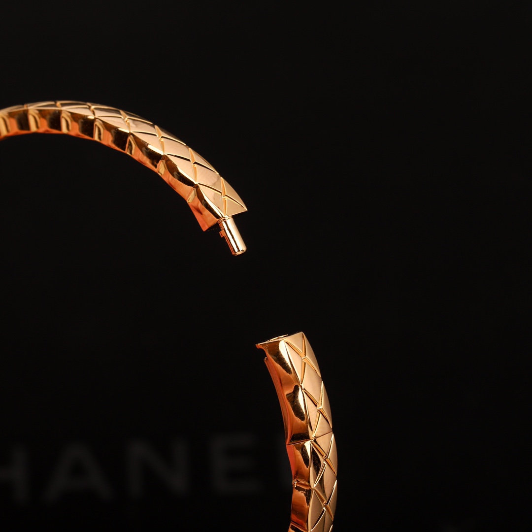 CCSV001 18K Gold Narrow Mini COCO Crush Bangle Bracelet - ccjewelryacc