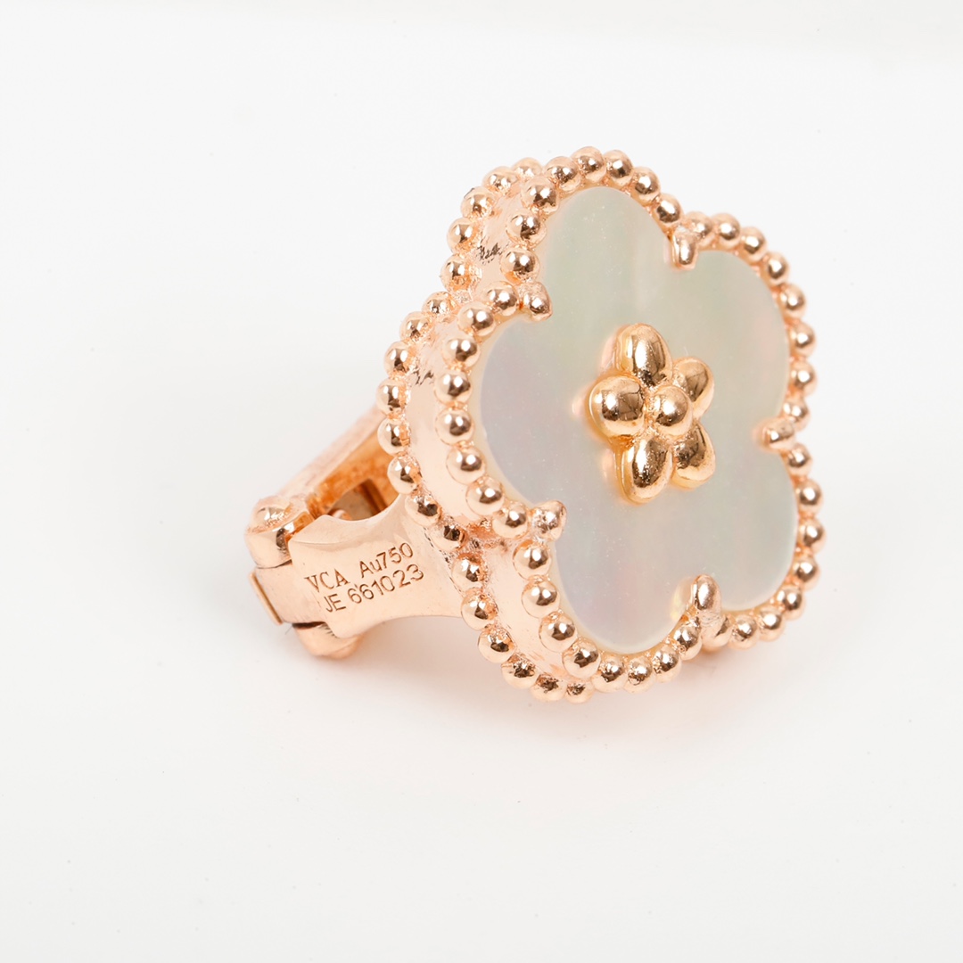 VCES004 18k rose gold vca Lucky spring earrings clip - ccjewelryacc