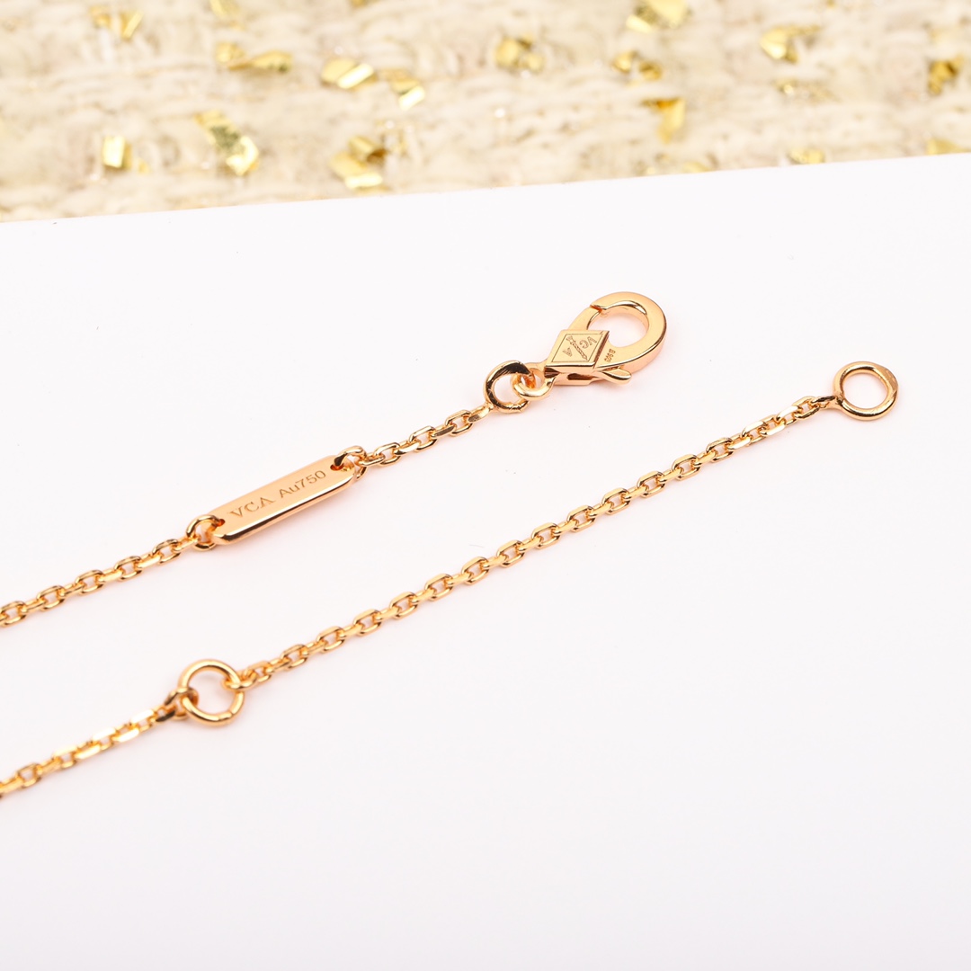 VCNS004 18k Rose Gold vca Lucky spring Necklace bracelet stud earrings - ccjewelryacc