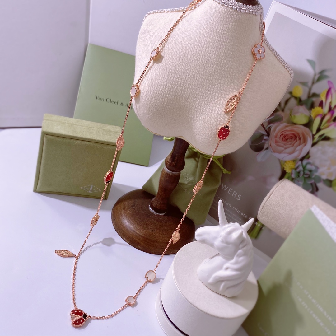 VCN012 Vca lucky spring Long necklace 15 motifs - ccjewelryacc