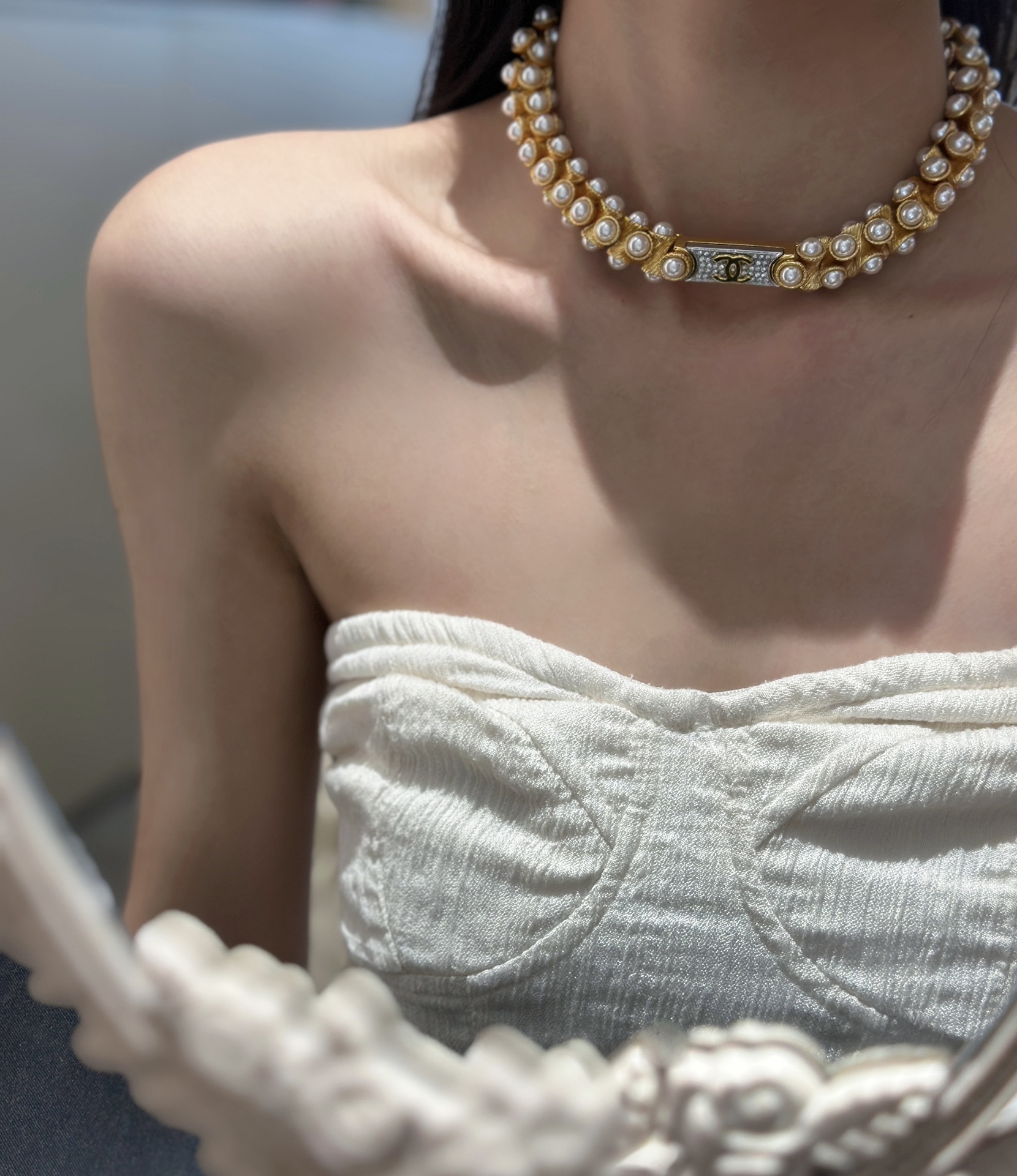 CCN140 cc Choker necklace cc Bracelet set - ccjewelryacc