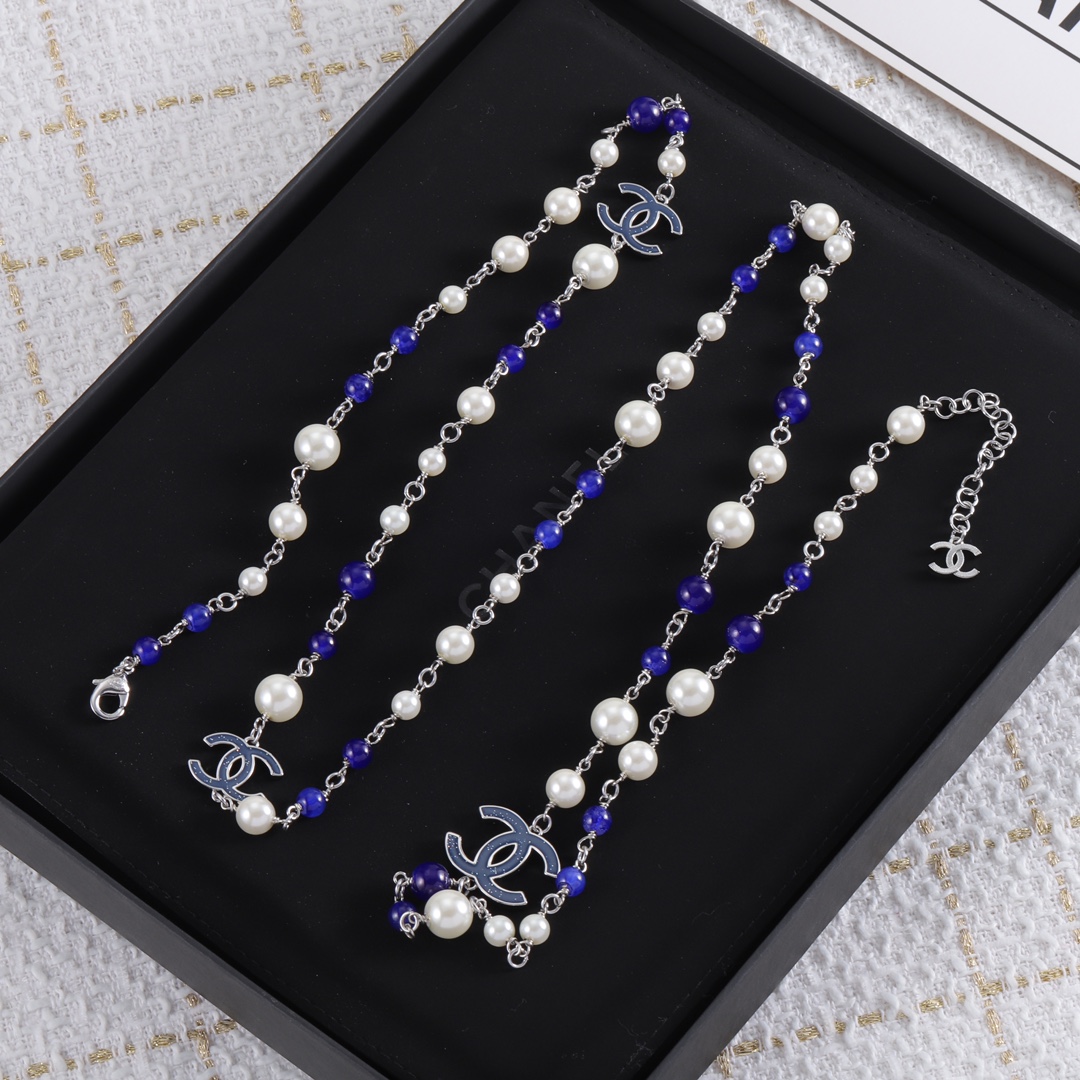 CCL061 CC long pearl Sweater necklace - ccjewelryacc