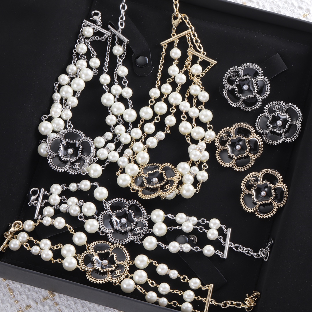 CCN201 CC Choker necklace Bracelet earrings - ccjewelryacc
