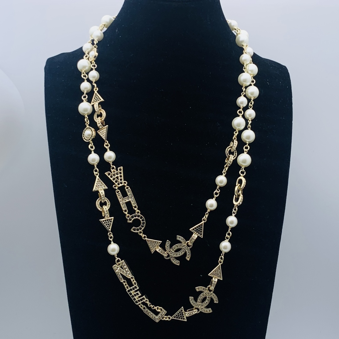 CCL065 CC logo chain necklace - ccjewelryacc