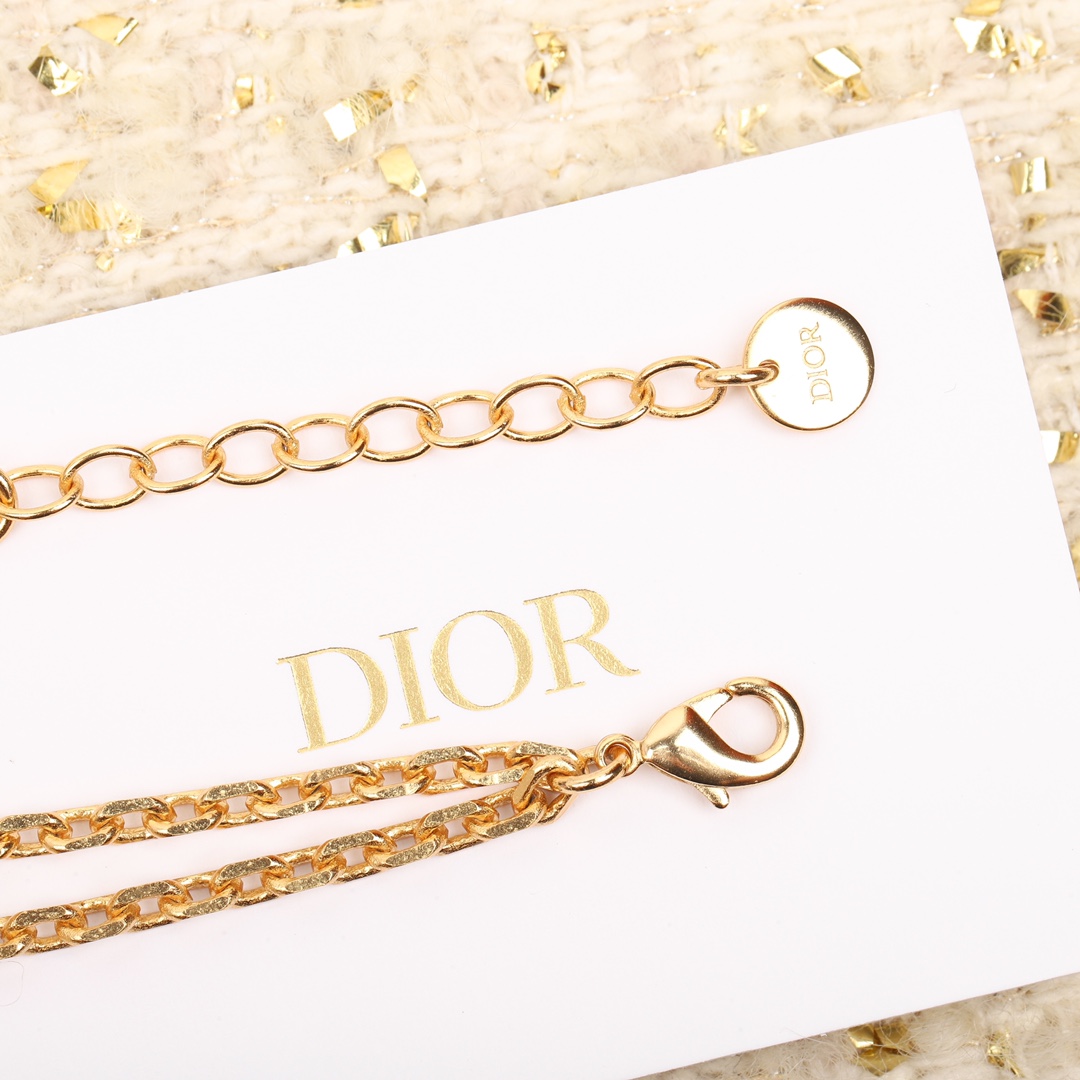 CDN338 CD Swarovski crystal Heart double-deck Necklace - ccjewelryacc