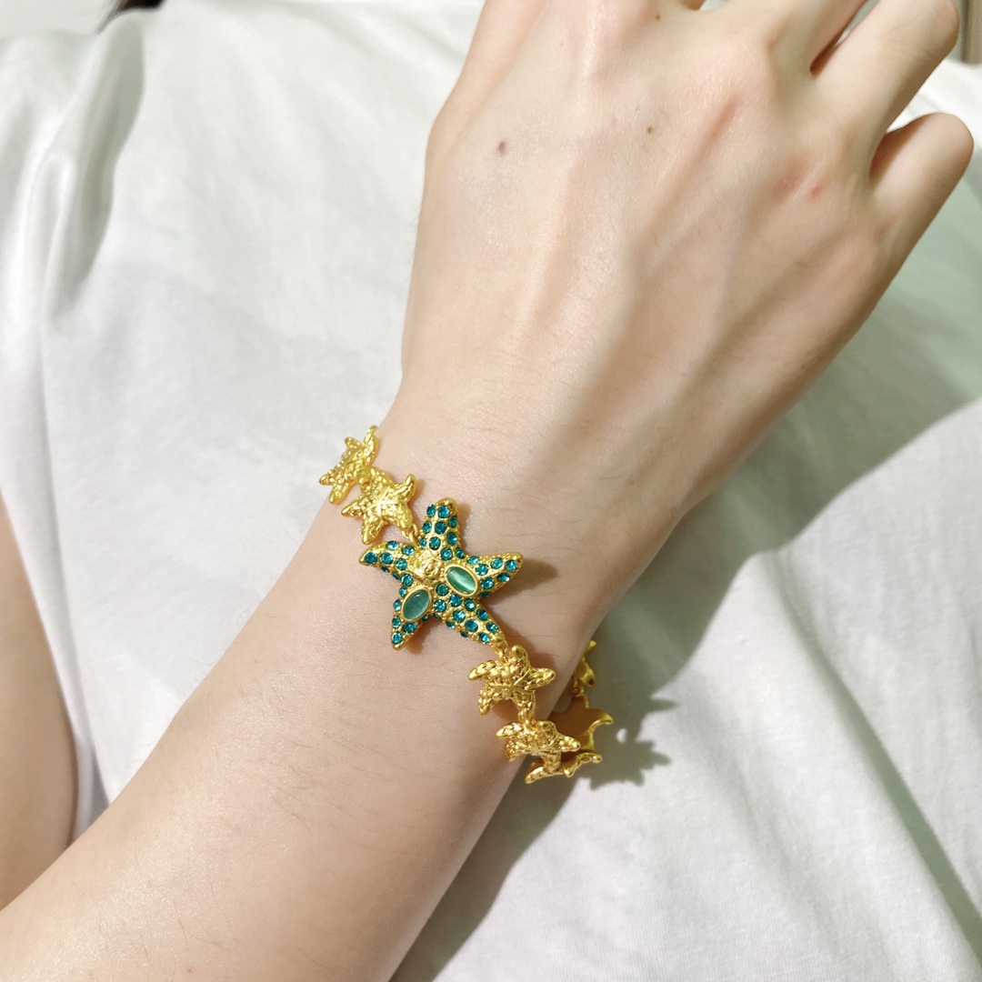 VSN054 Ancient Greek style Medusa incarnate starfish  bracelet necklace set - ccjewelryacc