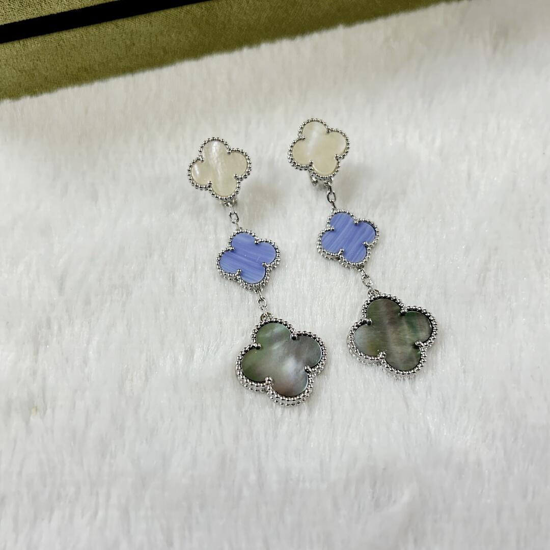 VCE036 VCA Magic Alhambra stud earring clip 3 motifs - ccjewelryacc