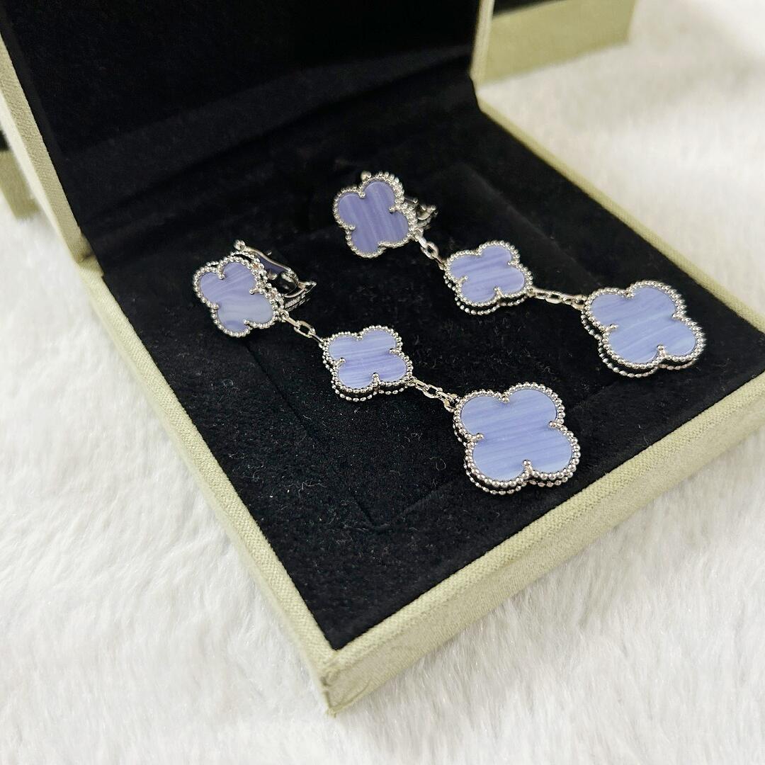 VCE037 VCA Magic Alhambra stud earring clip 3 motifs - ccjewelryacc