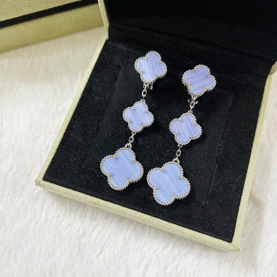 VCE037 VCA Magic Alhambra stud earring clip 3 motifs - ccfashionjewelry
