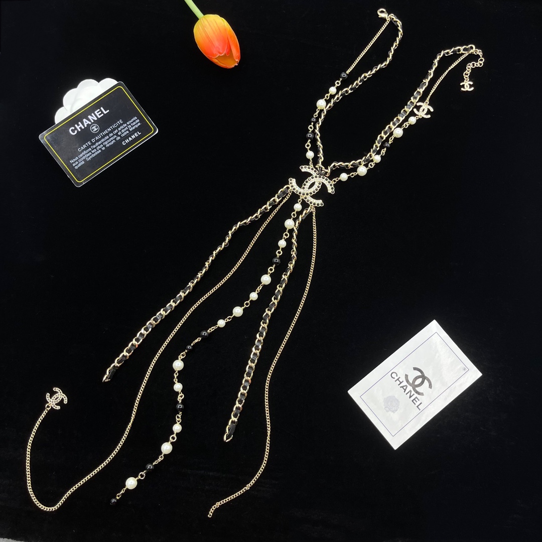 CCL347 CC tassels long chain sweather necklace - ccjewelryacc