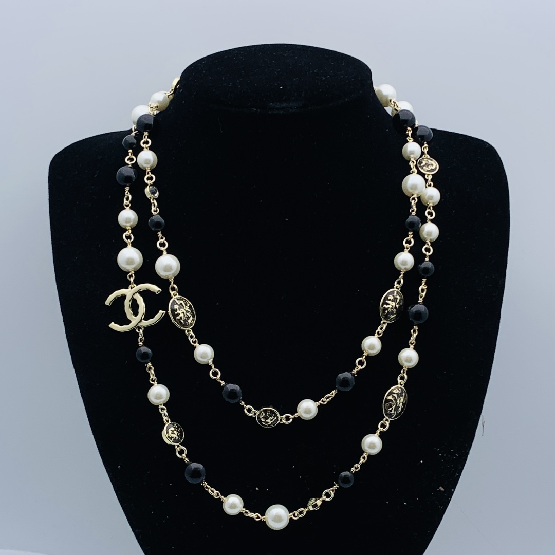 CCL060 CC long pearl Sweater necklace - ccjewelryacc