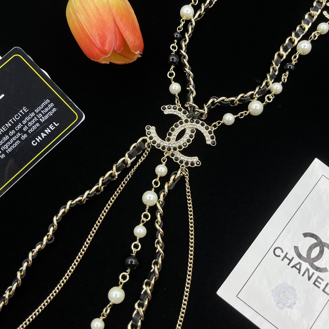 CCL347 CC tassels long chain sweather necklace - ccjewelryacc