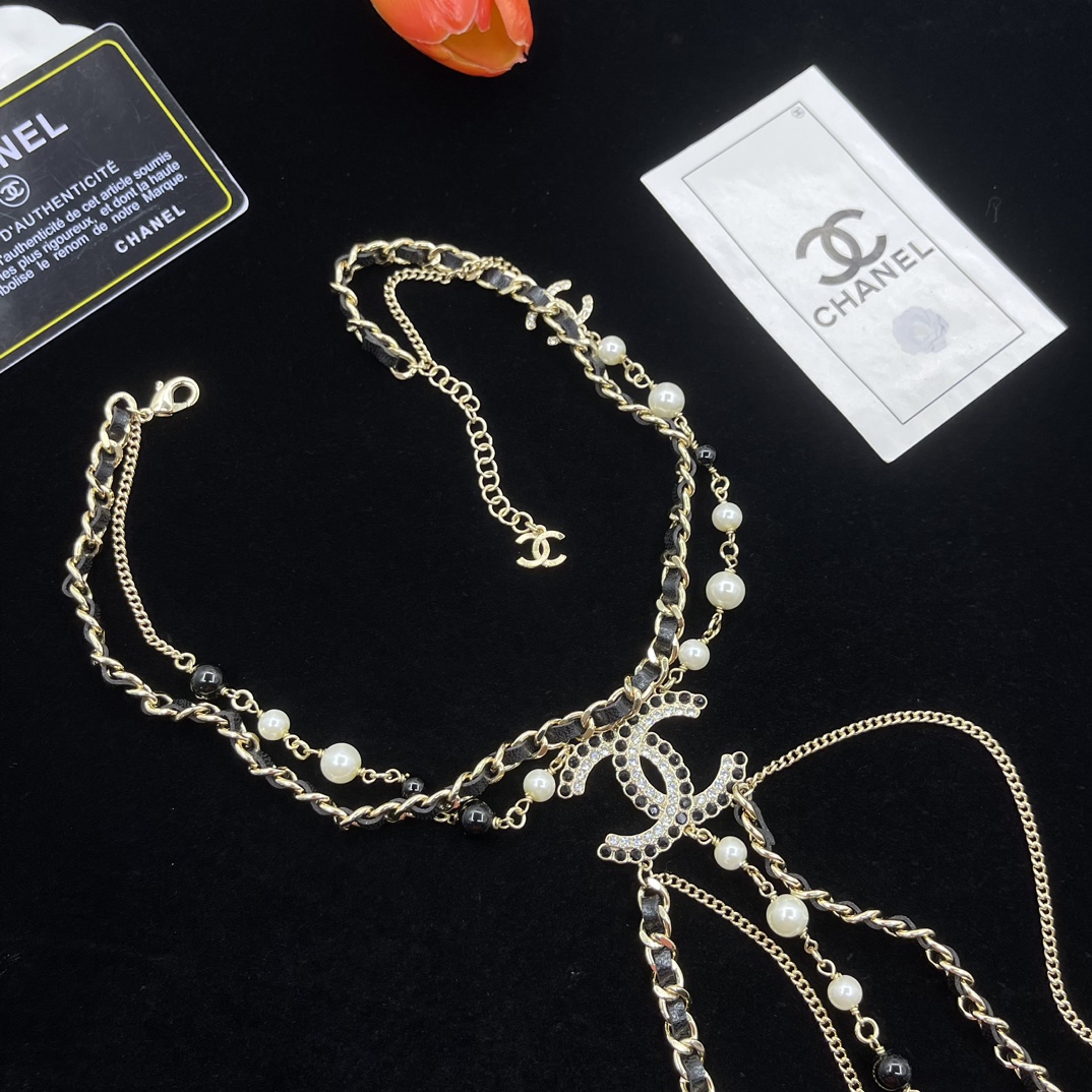 CCL347 CC tassels long chain sweather necklace - ccjewelryacc