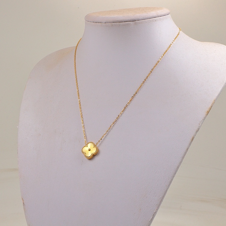 VCN006 Four leaf clover vintage alhambra Pendant Necklace - ccjewelryacc