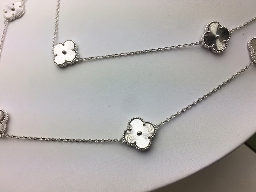 VCN026  VCA 10 motif vintage alhambra long necklace - ccjewelryacc