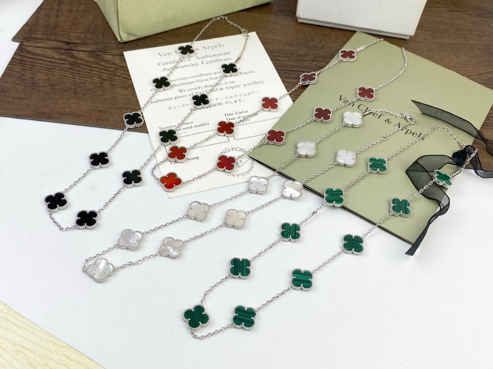 VCN075 Vintage Alhambra necklace 10 motifs - ccjewelryacc