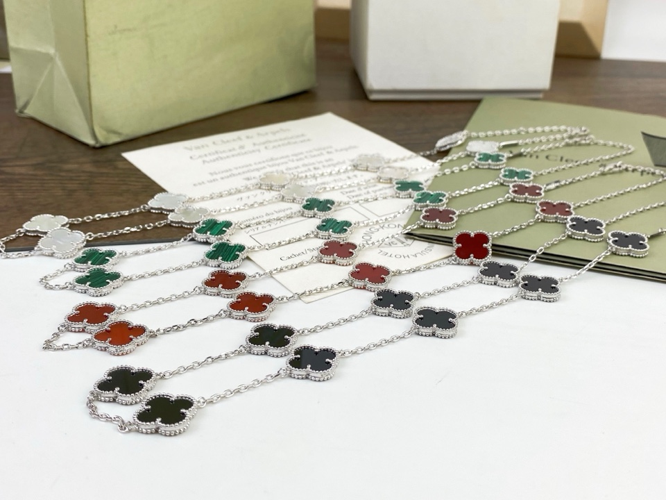 VCN075 Vintage Alhambra necklace 10 motifs - ccjewelryacc