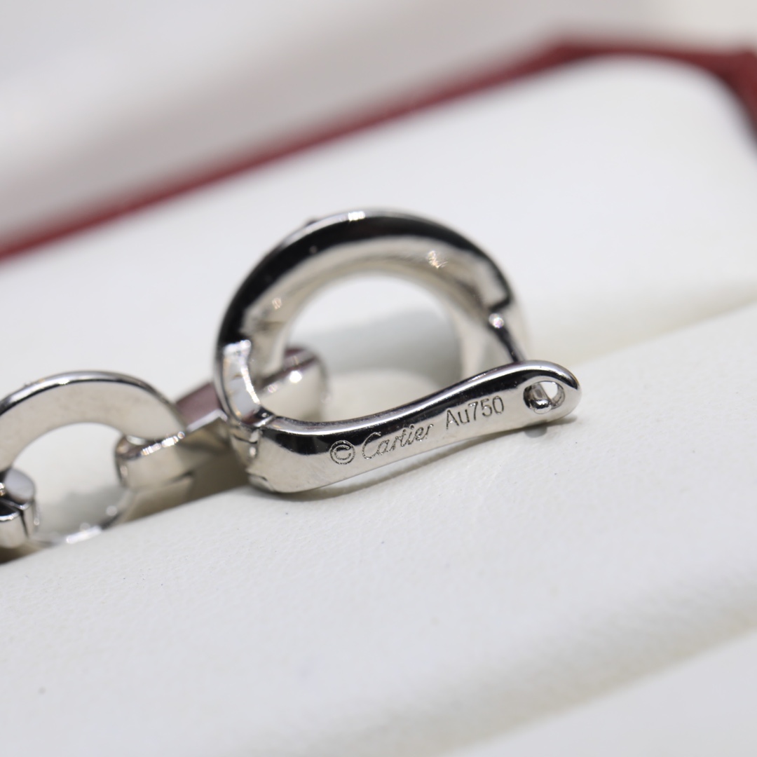 CTEV013 18k White Gold PANTHÈRE DE CARTIER EARRINGS Clip - ccjewelryacc