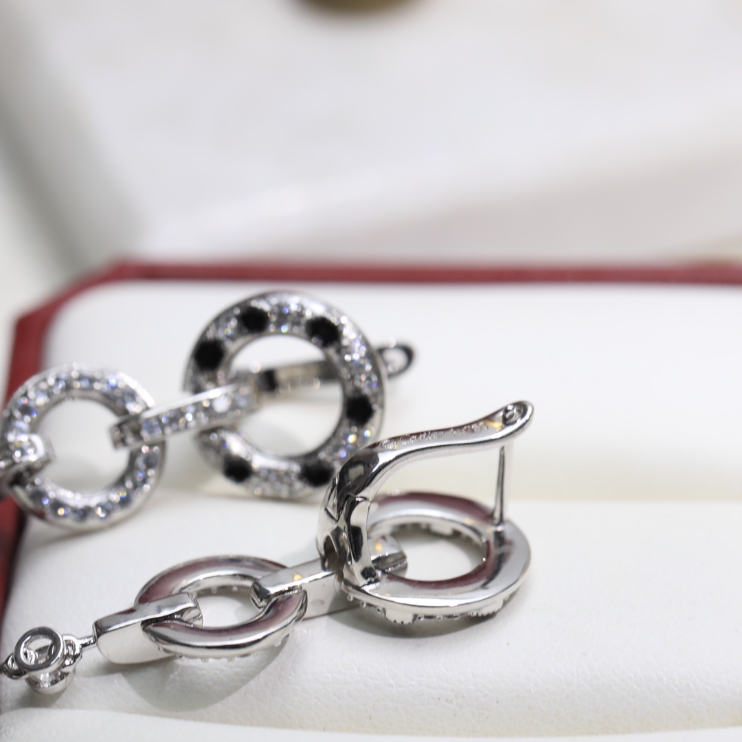 CTEV013 18k White Gold PANTHÈRE DE CARTIER EARRINGS Clip - ccjewelryacc