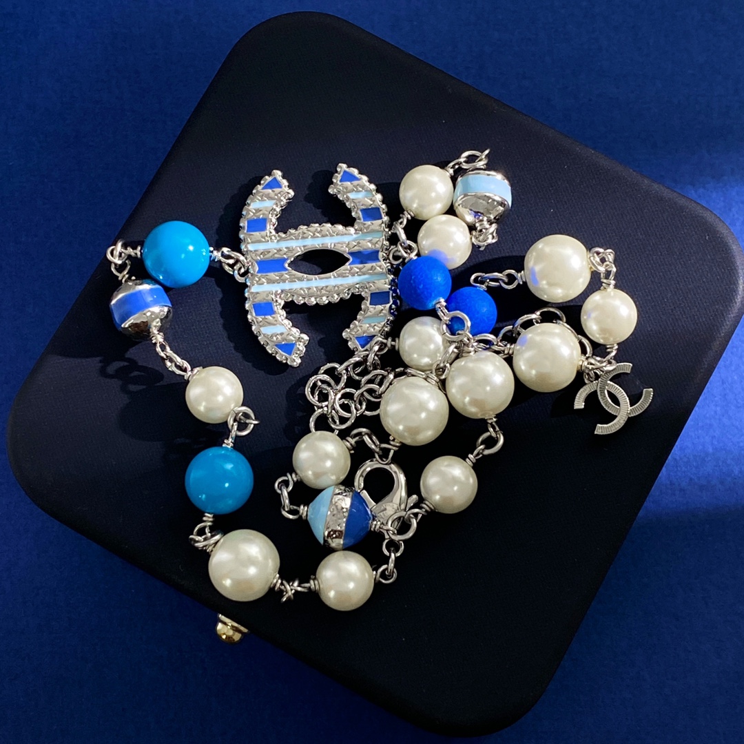 CCN257 24P CC pink pearl choker necklace - ccjewelryacc