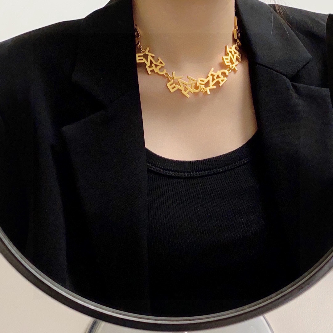 CCN500 CC letter choker necklace - ccjewelryacc