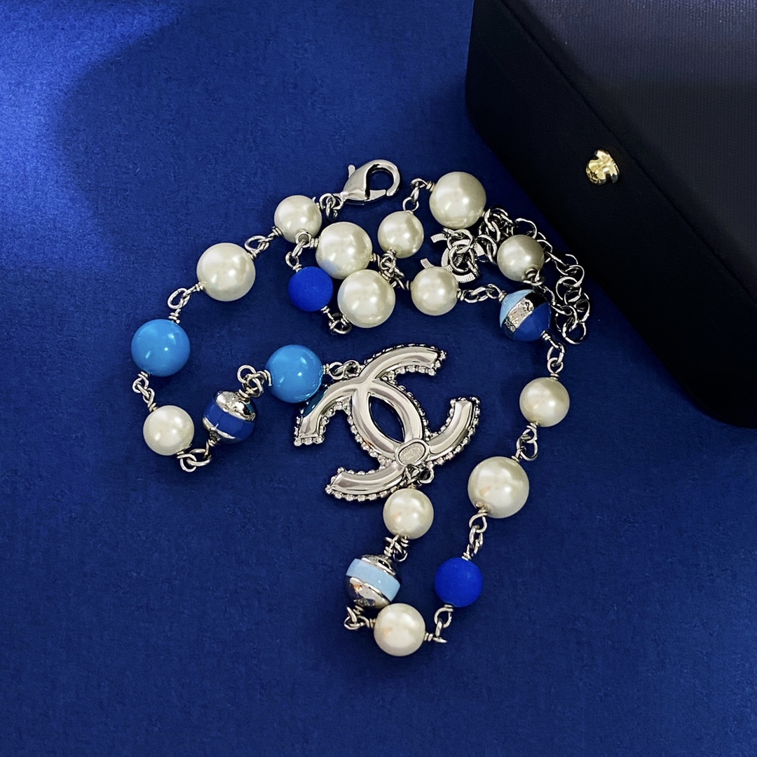 CCN257 24P CC pink pearl choker necklace - ccjewelryacc