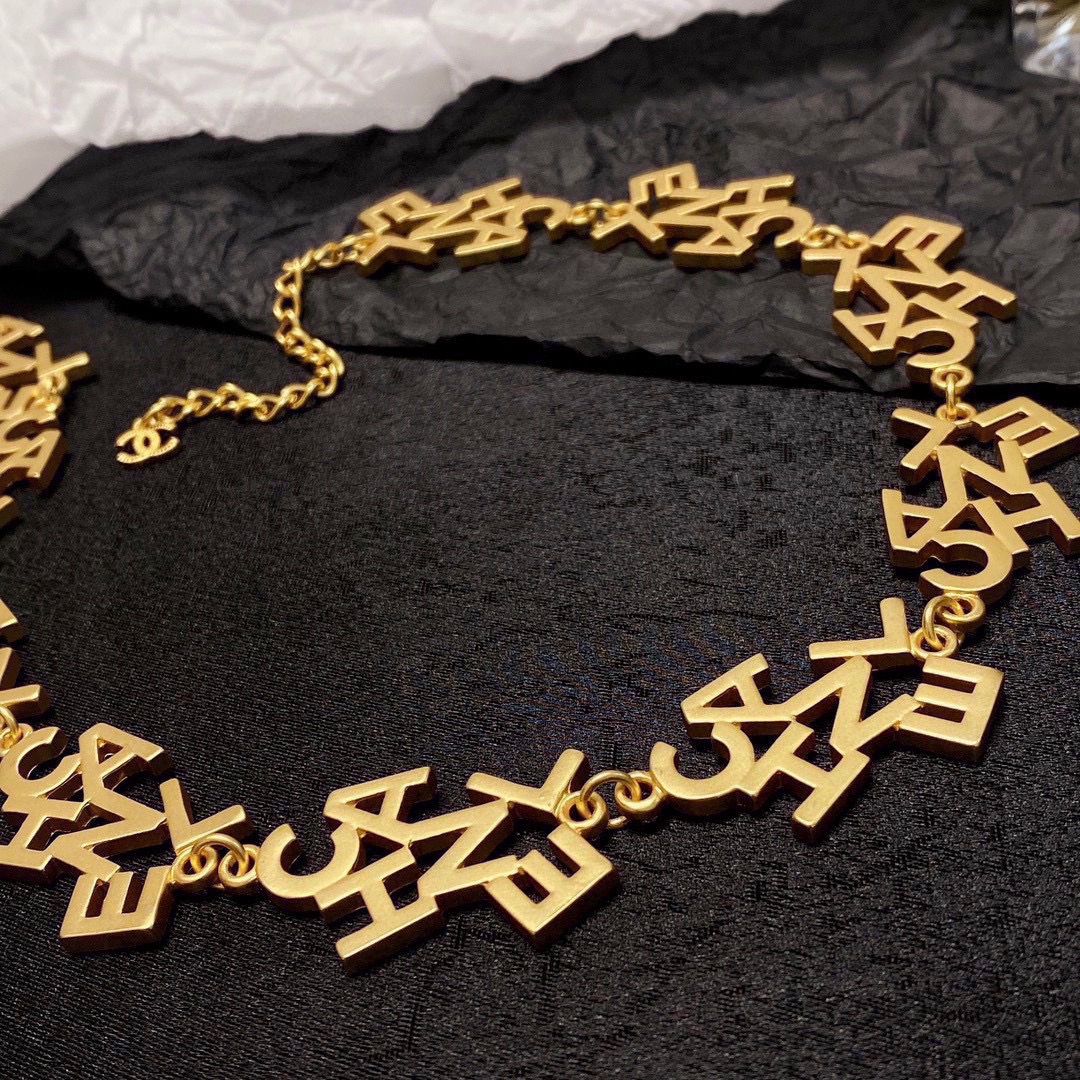 CCN500 CC letter choker necklace - ccjewelryacc