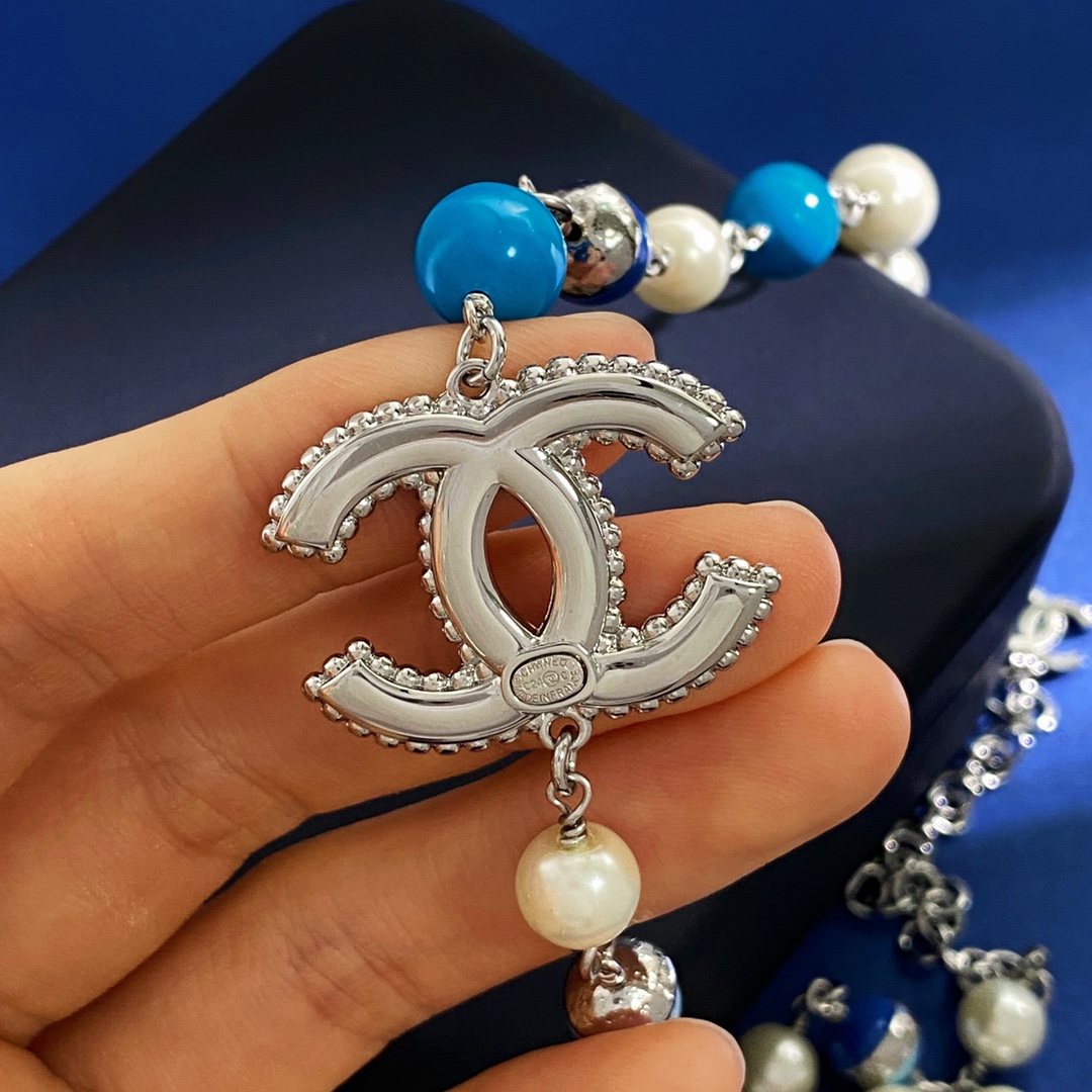 CCN257 24P CC pink pearl choker necklace - ccjewelryacc