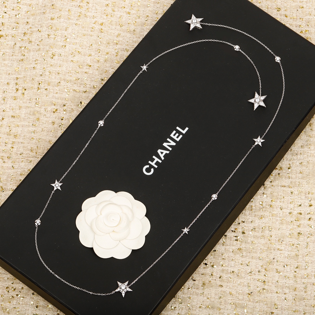 CCNS004 18k white gold diamond comete necklace - ccjewelryacc