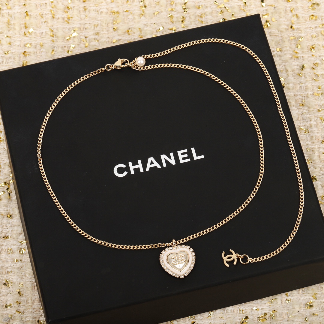 CCN506 24A Mother of pearl heart pendant necklace / Stud earring - ccjewelryacc