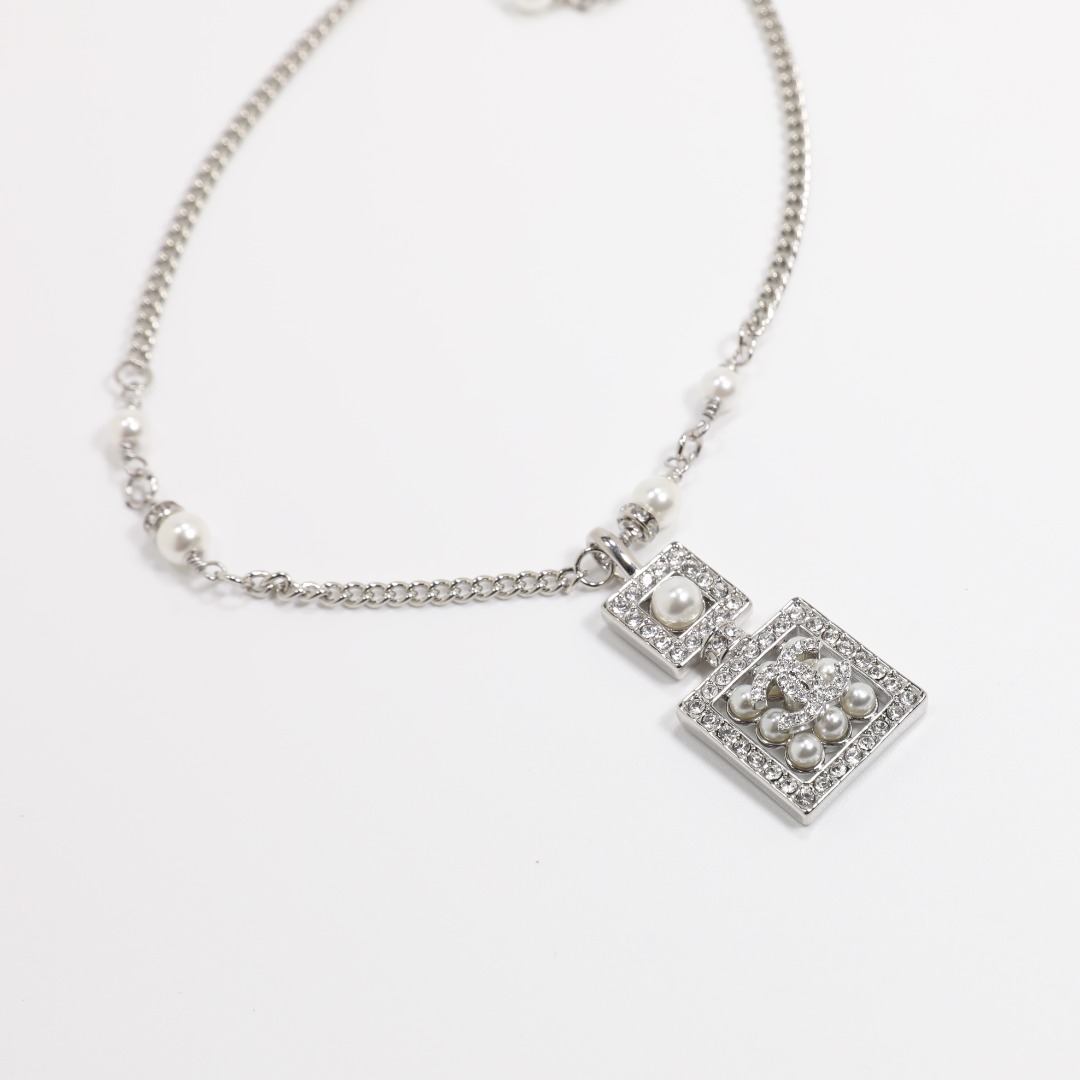 CCN512 Pearl perfume bottle pendant necklace - ccjewelryacc