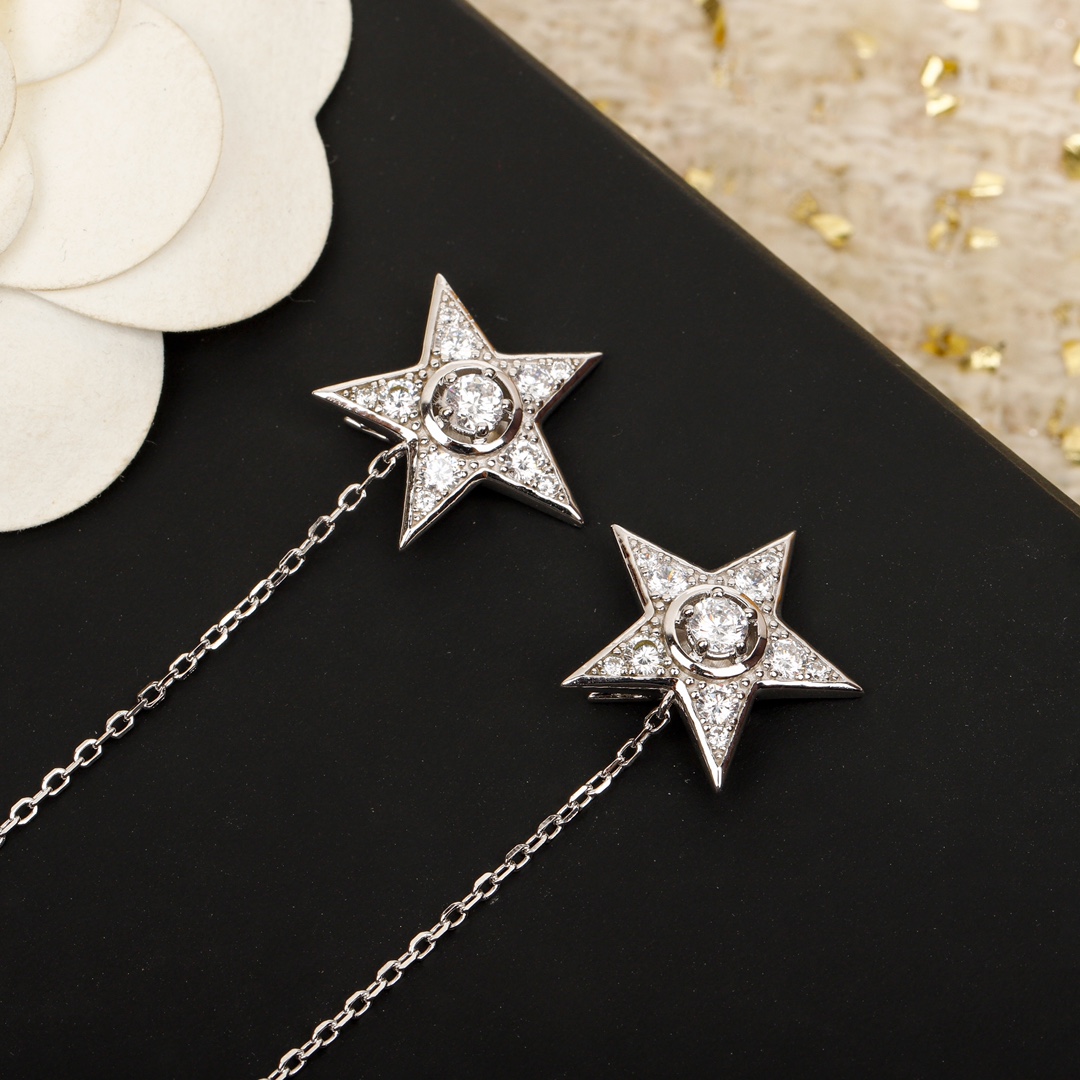 CCNS004 18k white gold diamond comete necklace - ccjewelryacc