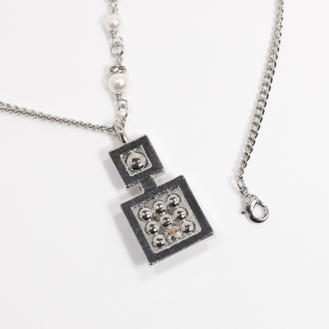 CCN512 Pearl perfume bottle pendant necklace - ccjewelryacc