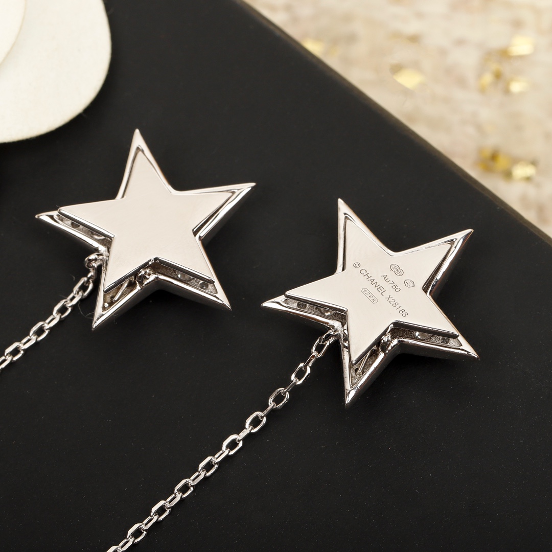 CCNS004 18k white gold diamond comete necklace - ccjewelryacc