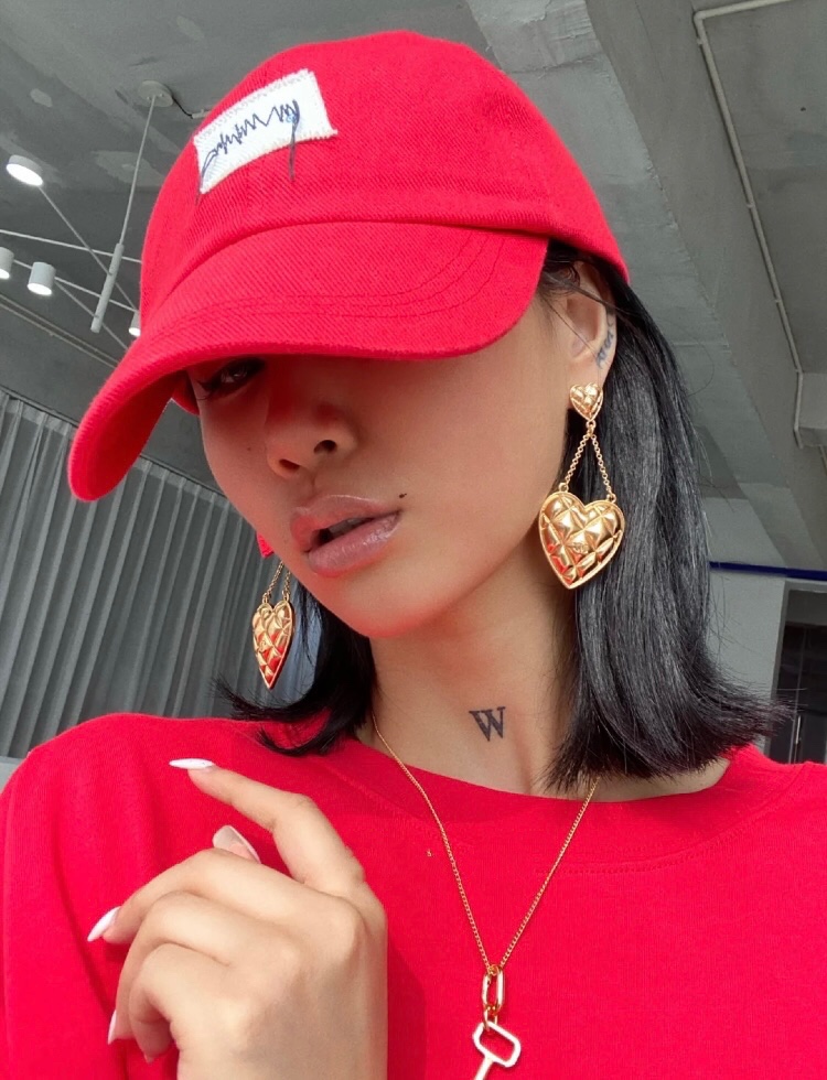 CCE834 Vintage double heart stud earrings - ccjewelryacc