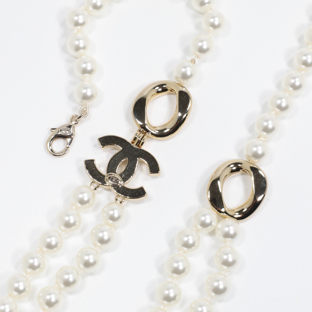 CCL068 Coco CC long pearl necklace - ccjewelryacc