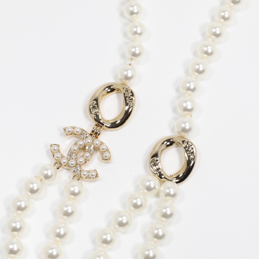 CCL068 Coco CC long pearl necklace - ccjewelryacc