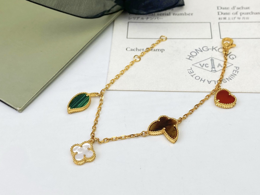 VCS032 VCA Lucky Alhambra Bracelet 4 motif - ccjewelryacc