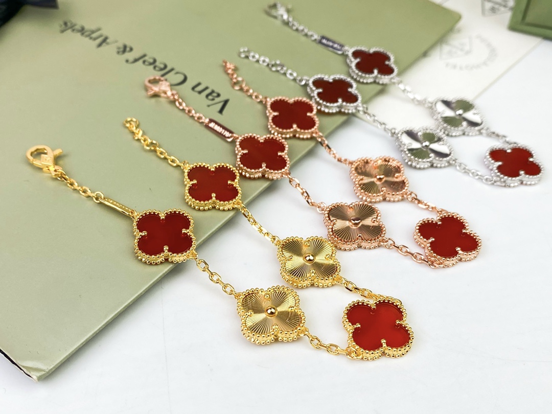 VCS016 VCA VCA vintage alhambra Bracelet 5 motifs - ccfashionjewelry