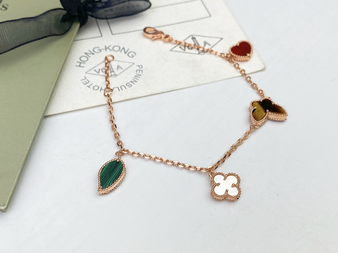 VCS032 VCA Lucky Alhambra Bracelet 4 motif - ccjewelryacc
