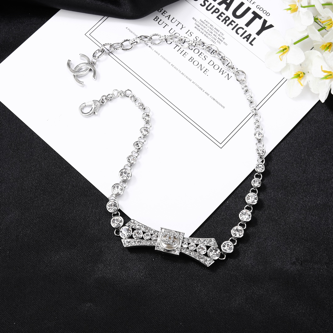 CCN402 CC crystal choker Necklace - ccjewelryacc