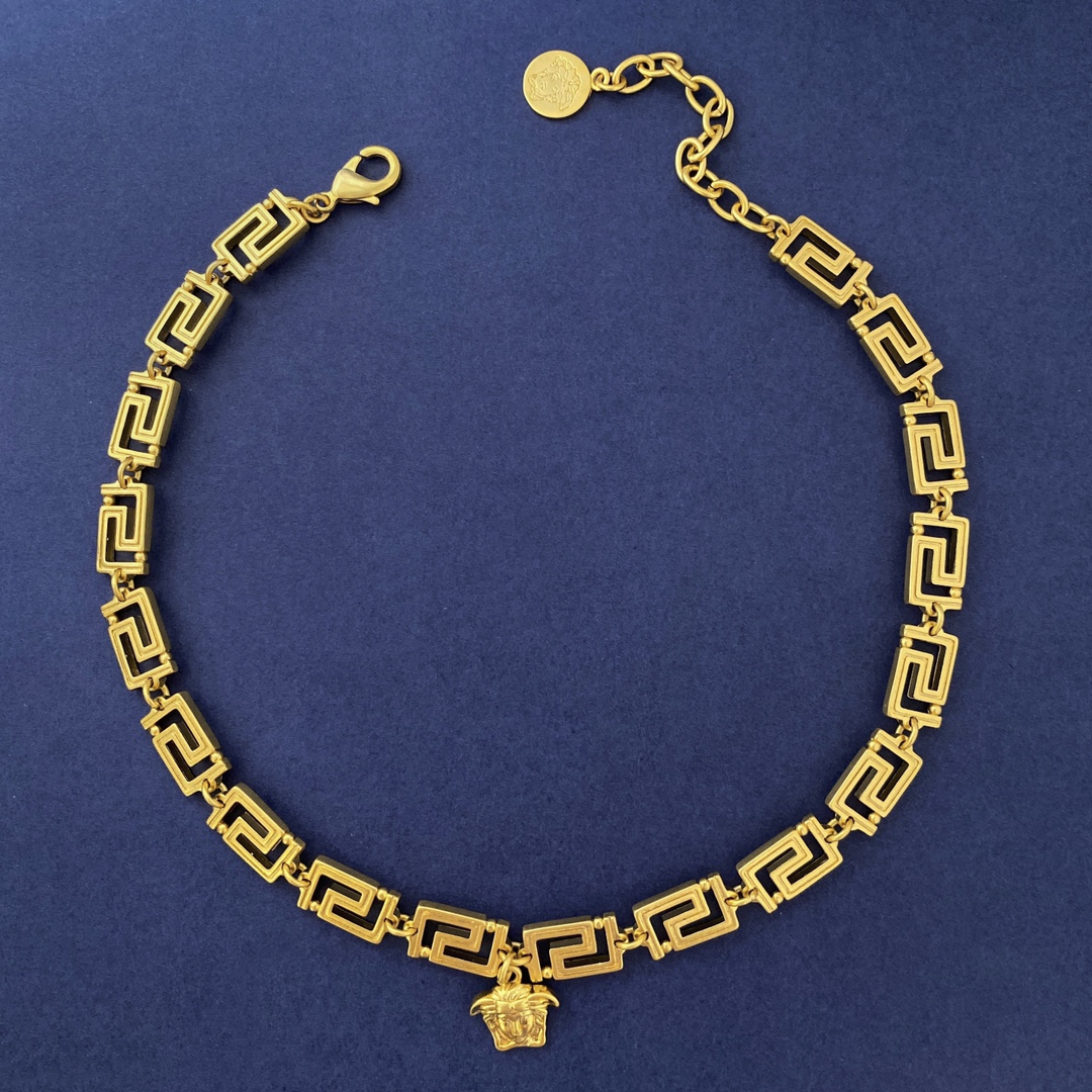 VSN053 Versace Grecamani choker necklace and bracelet - ccjewelryacc