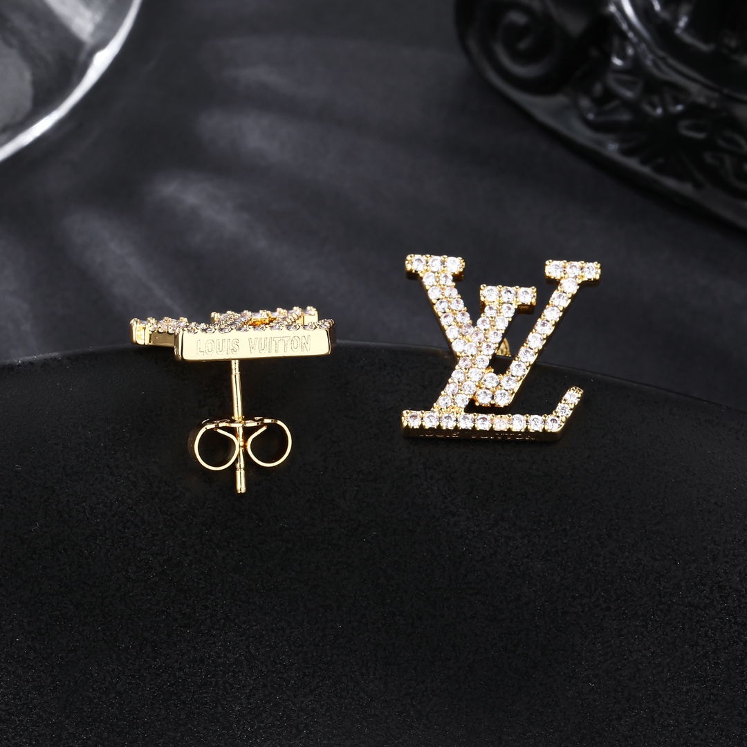 LVT021  Crystal VL LOGO Necklace bracelet earring - ccjewelryacc