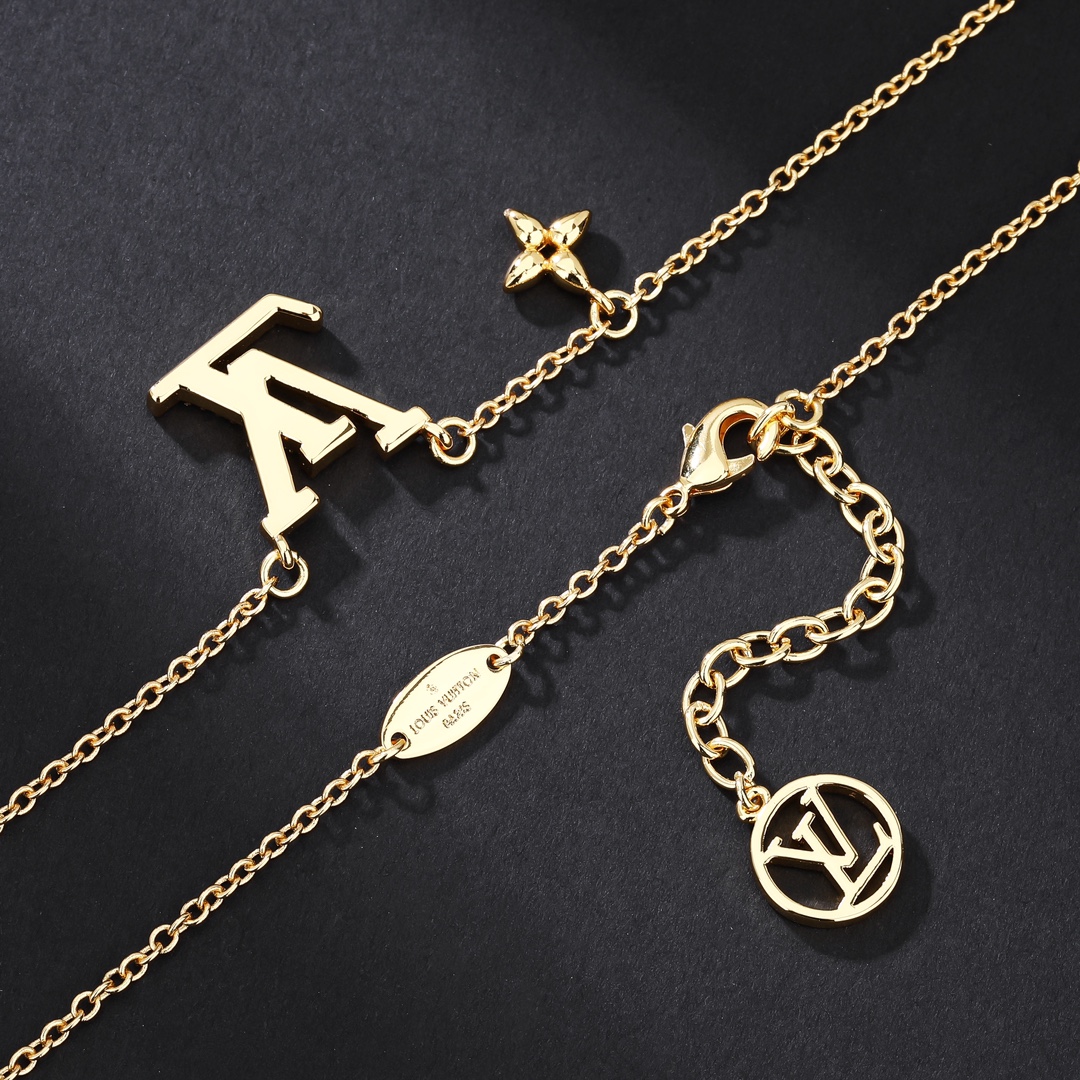 LVT021  Crystal VL LOGO Necklace bracelet earring - ccjewelryacc