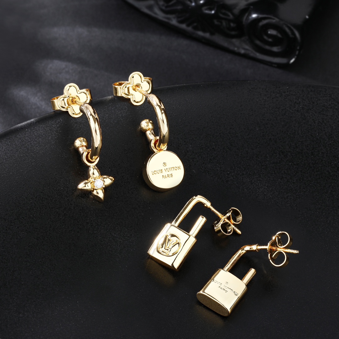 LVT022 VL LOGO lock chain necklace Bracelet earring - ccjewelryacc