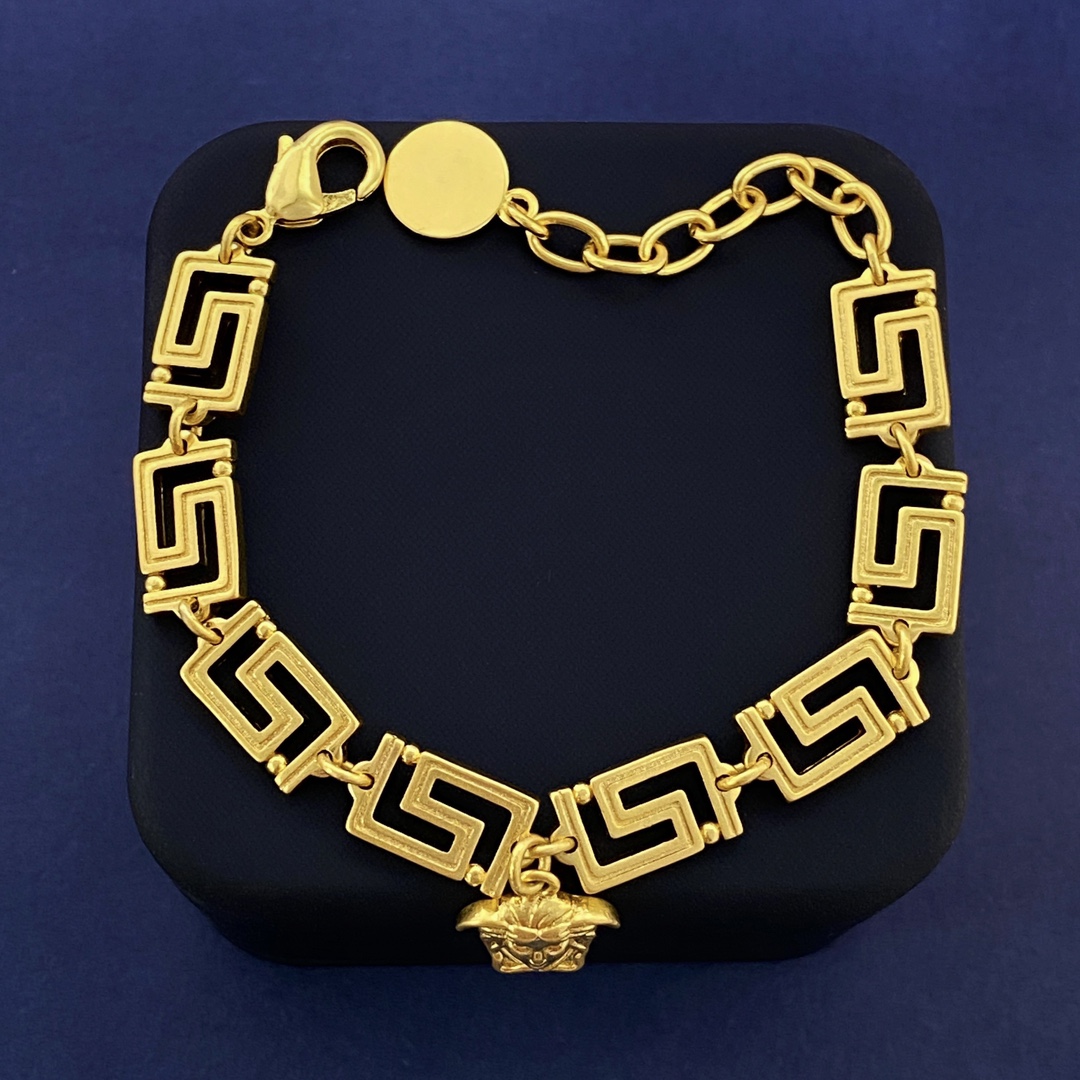 VSN053 Versace Grecamani choker necklace and bracelet - ccjewelryacc