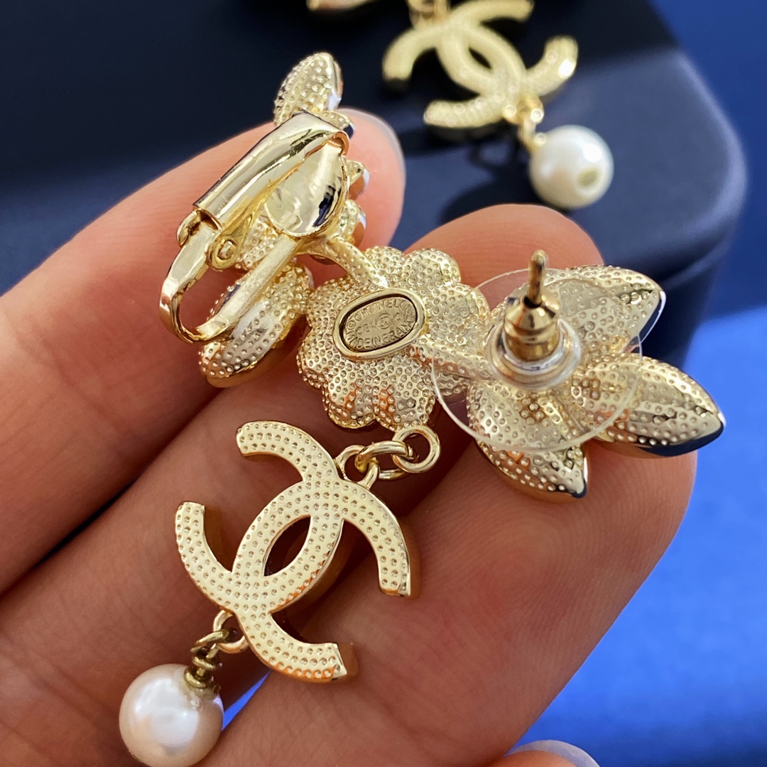 CCE850 cc stud earring with clip - ccjewelryacc