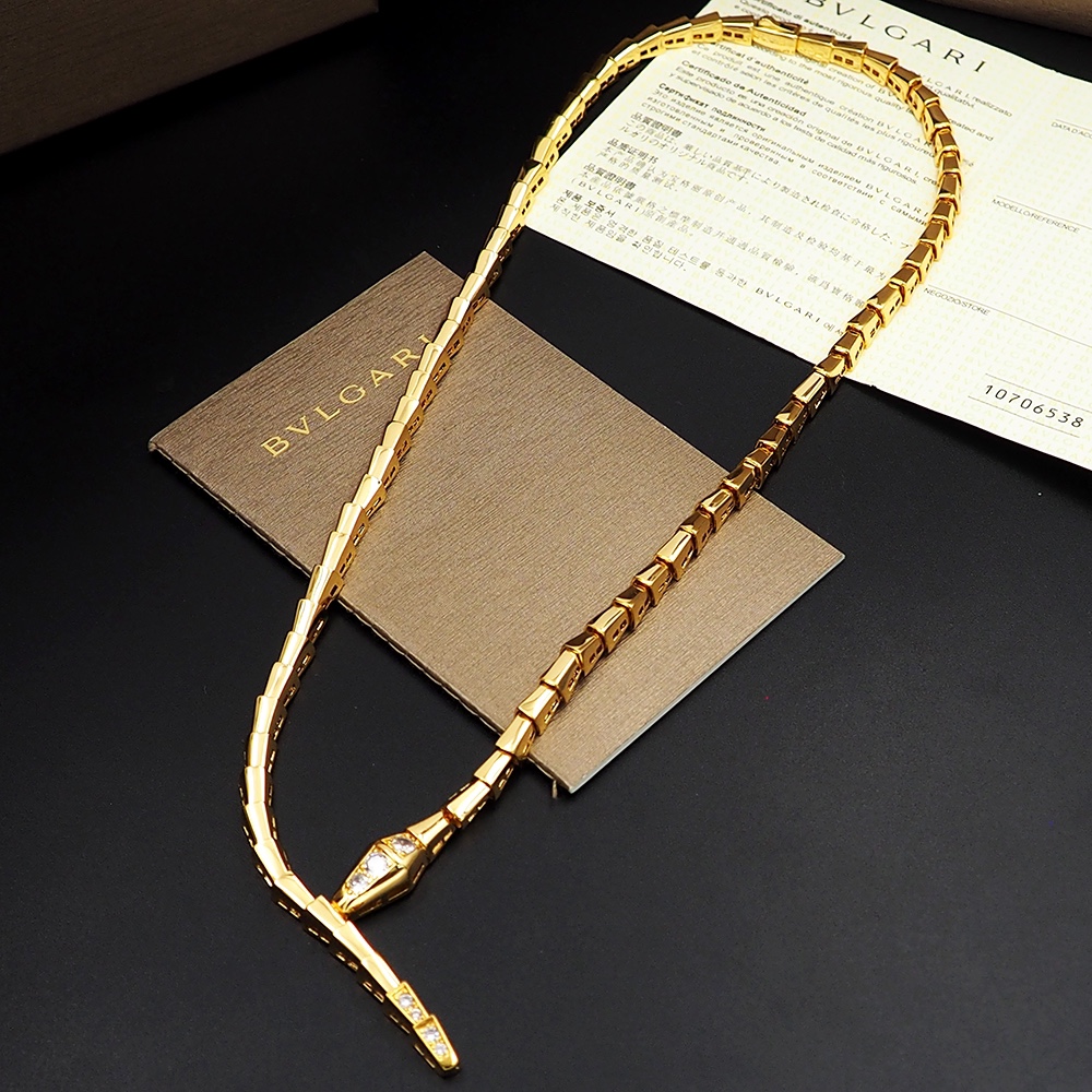 BGN009 Serpenti viper necklace with diamond - ccjewelryacc